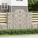 Gabionkurver buede 2 stk 200x30x160/180 cm galvanisert jern vidaXL