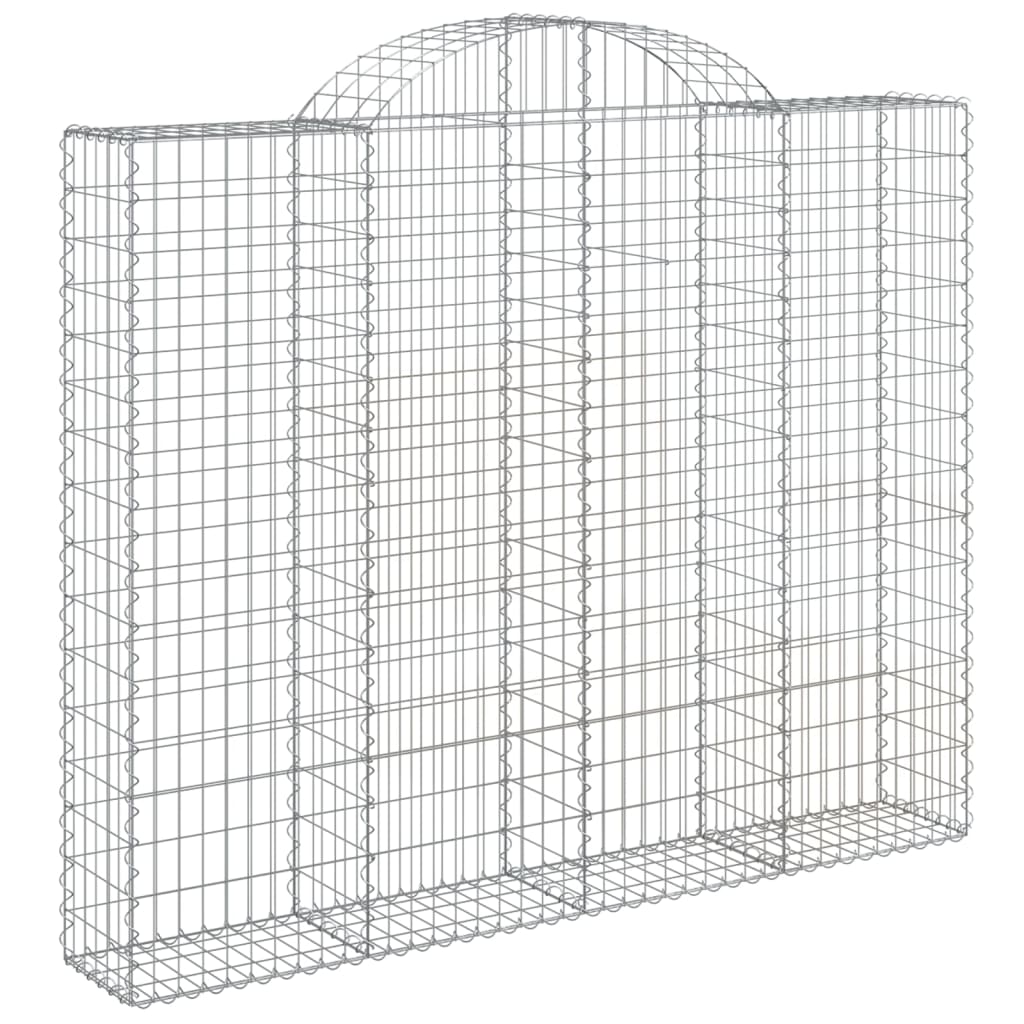 Gabionkurver buede 3 stk 200x30x160/180 cm galvanisert jern vidaXL