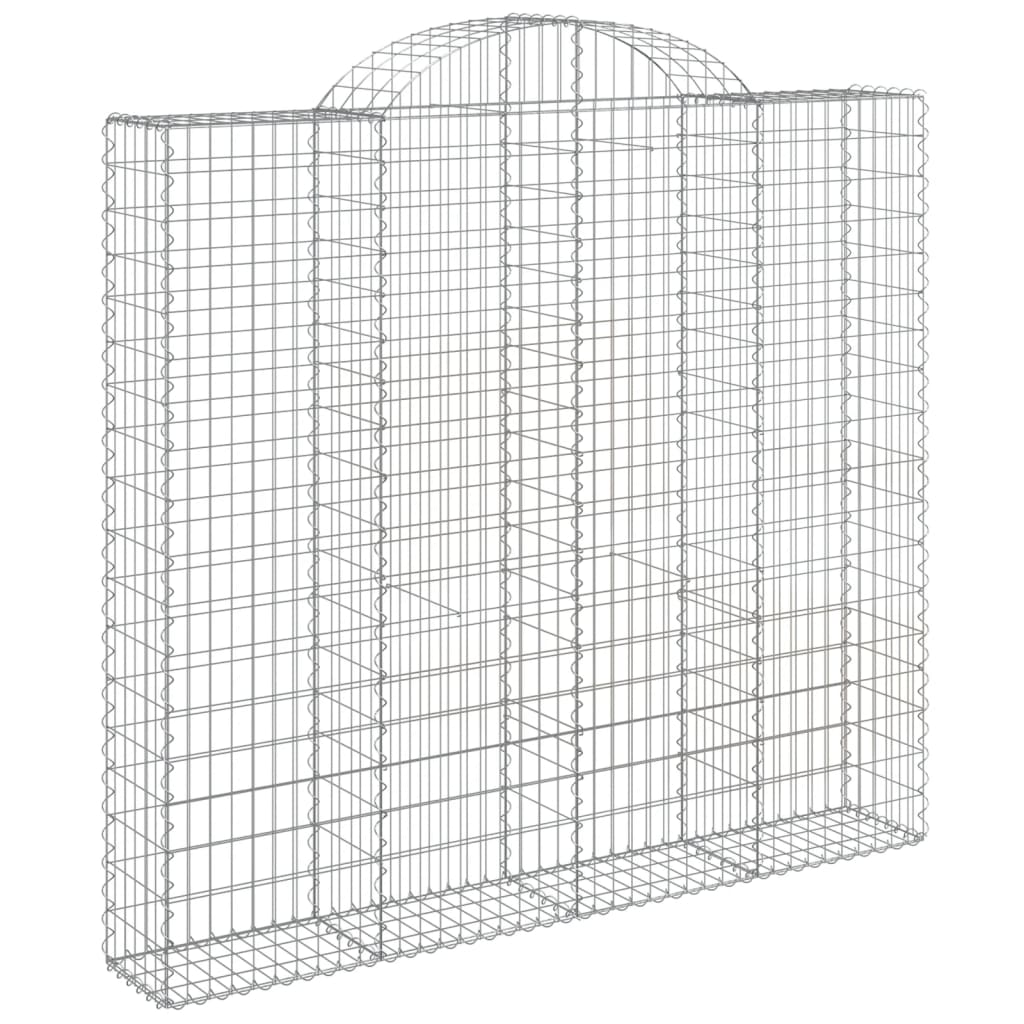 Gabionkurver buede 4 stk 200x30x180/200 cm galvanisert jern