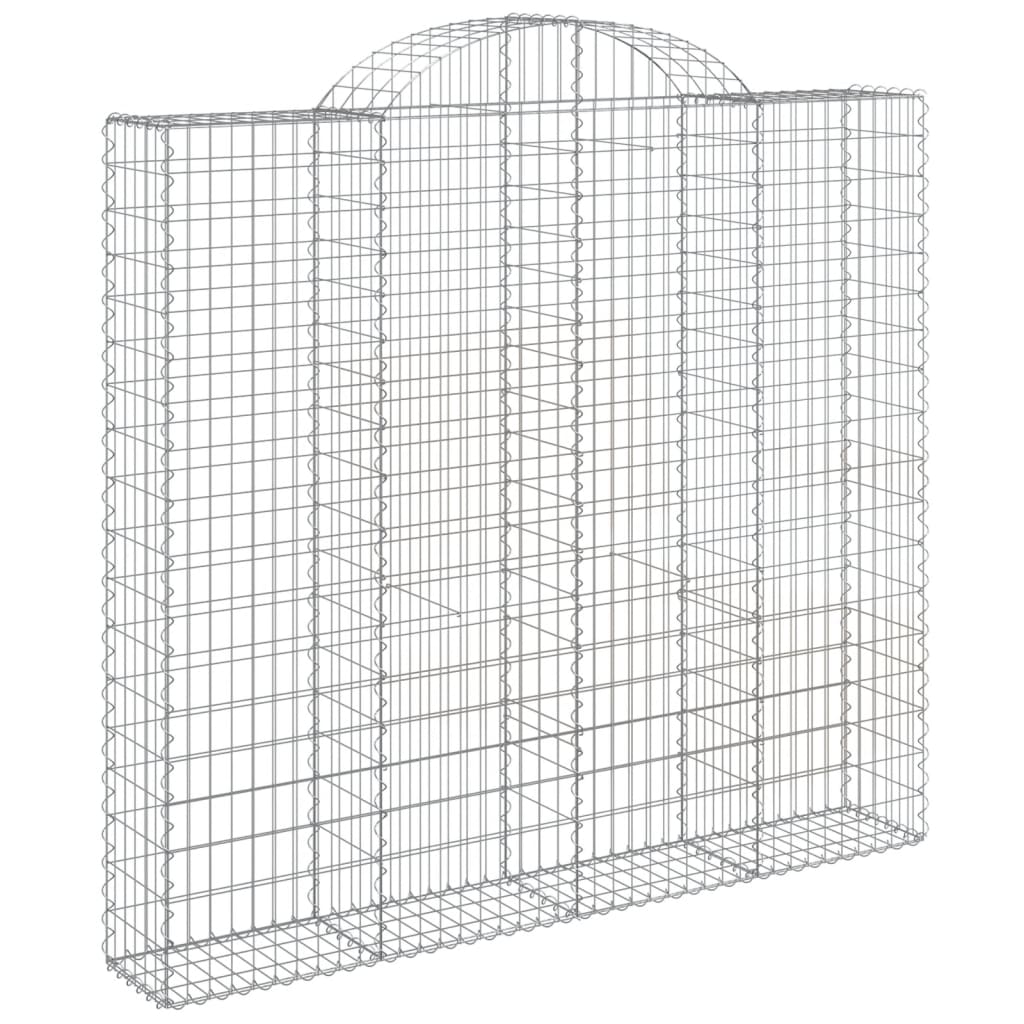 Gabionkurver buede 6 stk 200x30x180/200 cm galvanisert jern