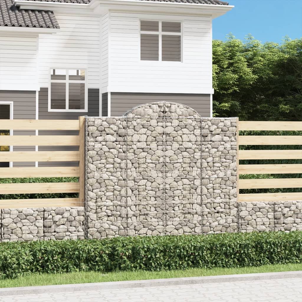 Gabionkurver buede 7 stk 200x30x180/200 cm galvanisert jern