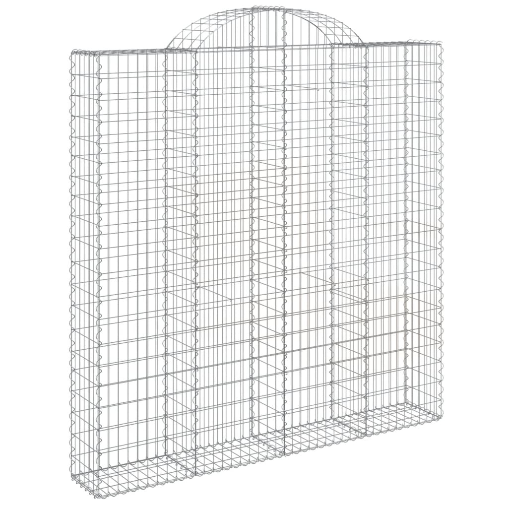 Gabionkurver buede 4 stk 200x30x200/220 cm galvanisert jern