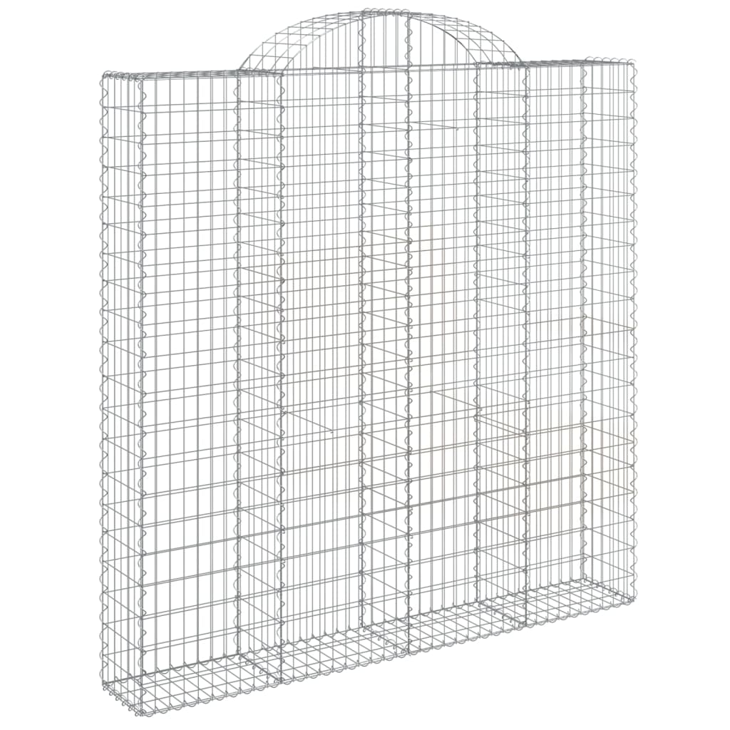 Gabionkurver buede 6 stk 200x30x200/220 cm galvanisert jern