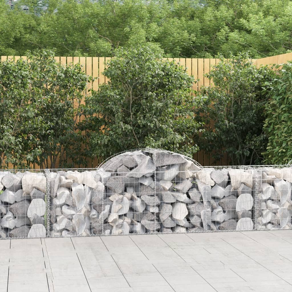 Gabionkurver buede 50 stk 200x50x60/80 cm galvanisert jern