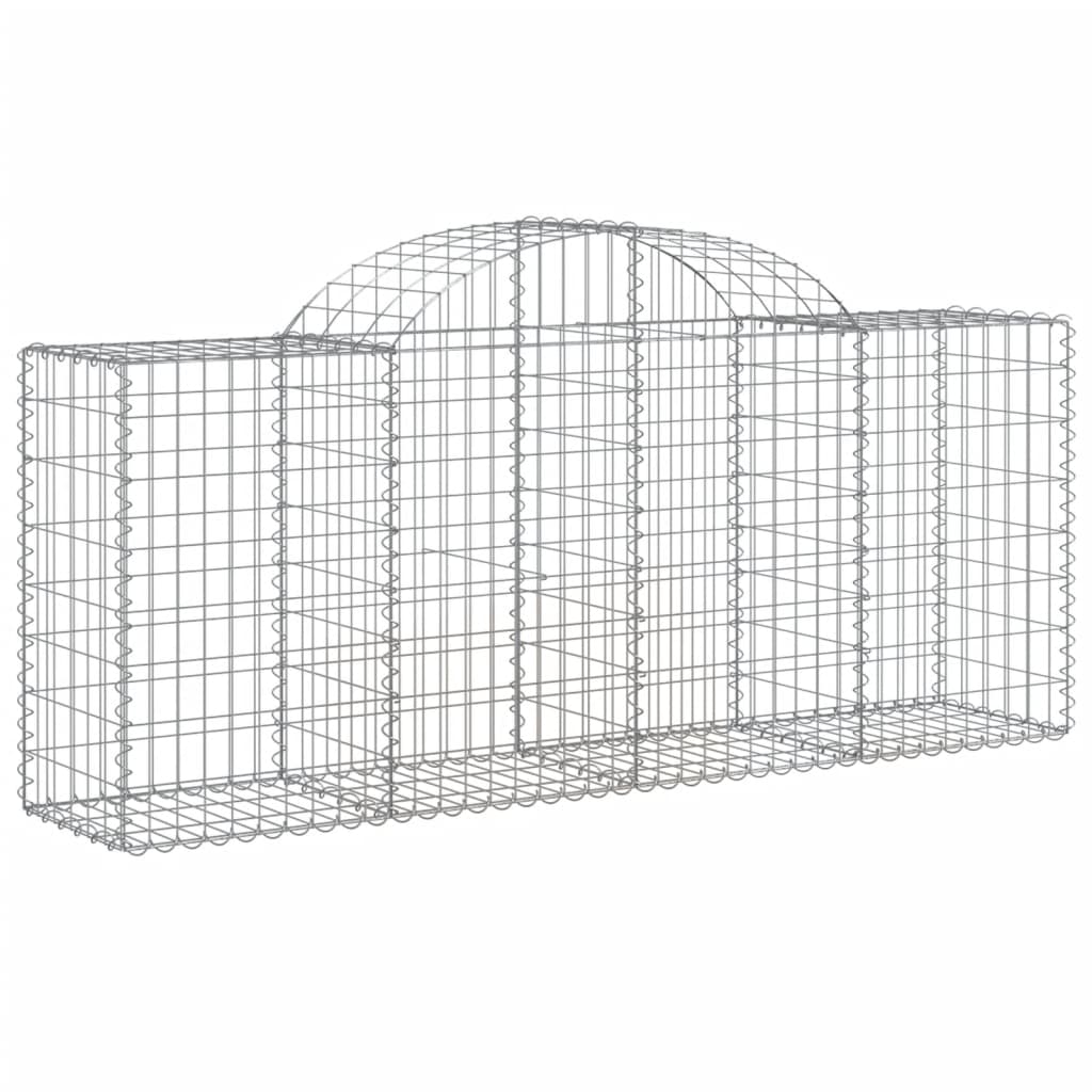 Gabionkurver buede 50 stk 200x50x80/100 cm galvanisert jern
