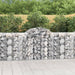 Gabionkurver buede 40 stk 200x50x100/120 cm galvanisert jern