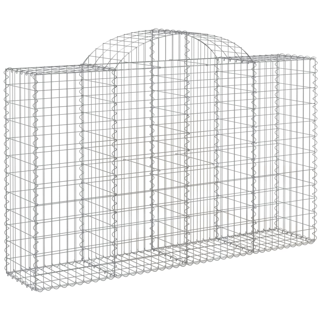 Gabionkurver buede 40 stk 200x50x120/140 cm galvanisert jern