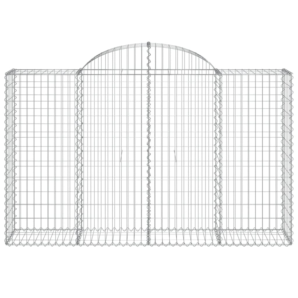 Gabionkurver buede 40 stk 200x50x120/140 cm galvanisert jern