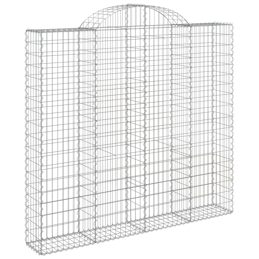 Gabionkurver buede 2 stk 200x50x180/200 cm galvanisert jern