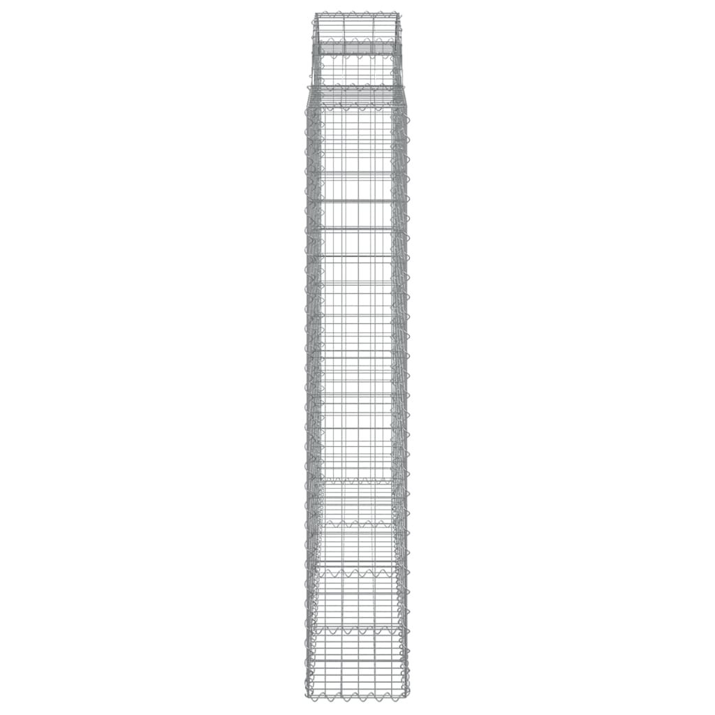 Gabionkurver buede 6 stk 200x50x180/200 cm galvanisert jern
