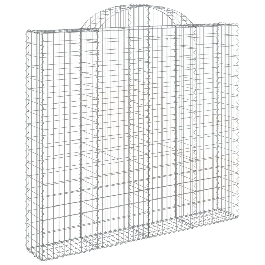 Gabionkurver buede 7 stk 200x50x180/200 cm galvanisert jern