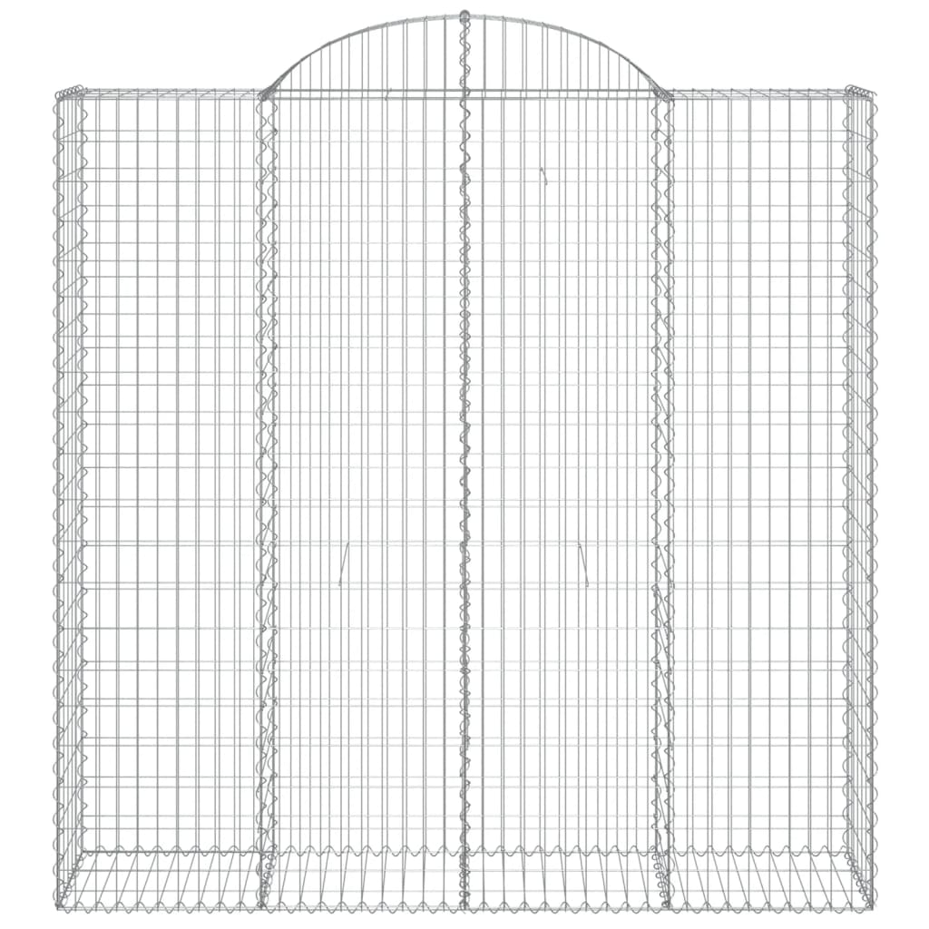 Gabionkurver buede 10 stk 200x50x200/220 cm galvanisert jern