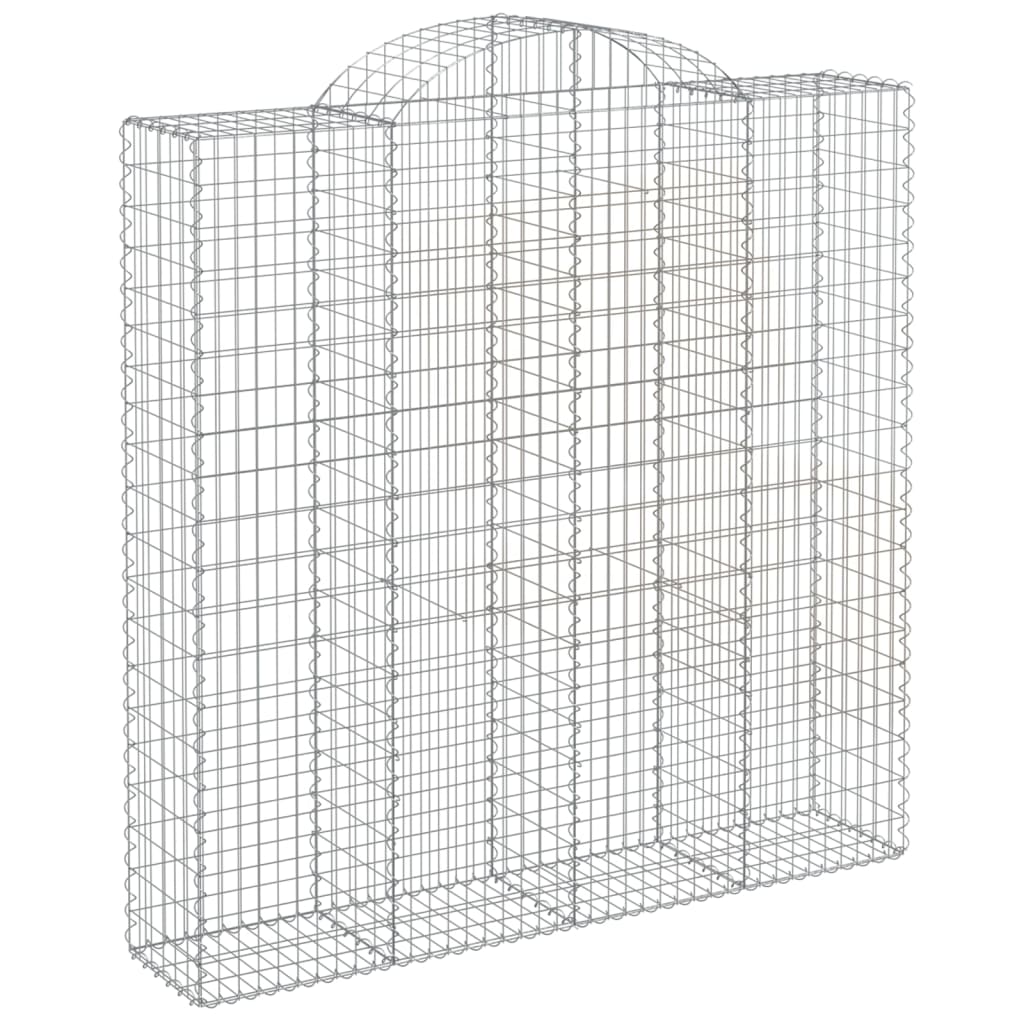 Gabionkurver buede 11 stk 200x50x200/220 cm galvanisert jern
