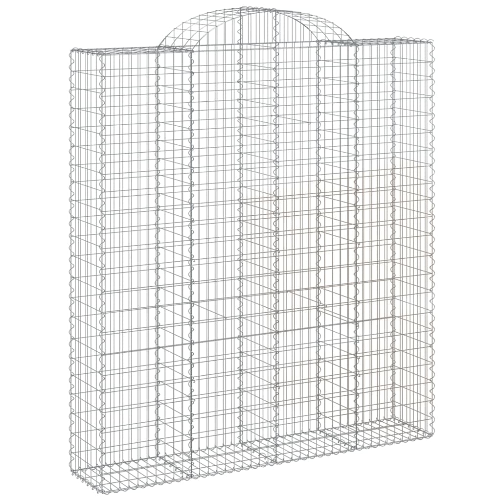 Gabionkurver buede 10 stk 200x50x220/240 cm galvanisert jern