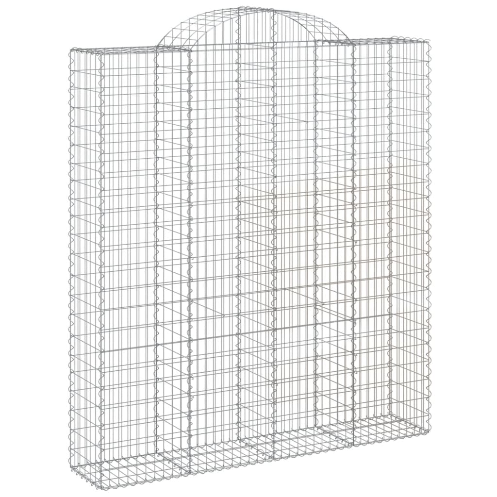Gabionkurver buede 12 stk 200x50x220/240 cm galvanisert jern