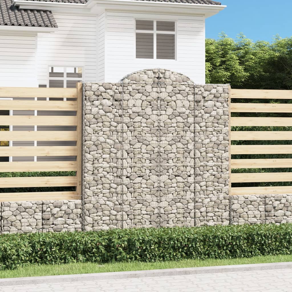 Gabionkurver buede 13 stk 200x50x220/240 cm galvanisert jern