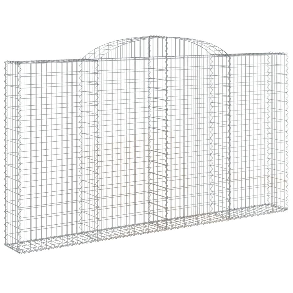 Gabionkurver buede 4 stk 300x30x160/180 cm galvanisert jern