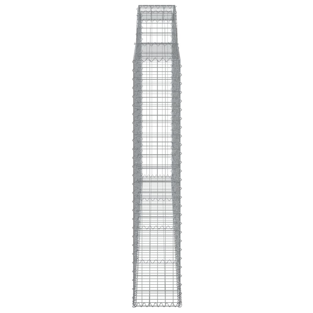 Gabionkurver buede 4 stk 300x30x160/180 cm galvanisert jern