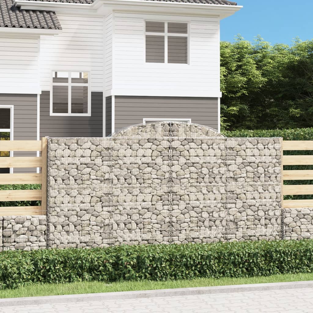 Gabionkurver buede 5 stk 300x30x160/180 cm galvanisert jern