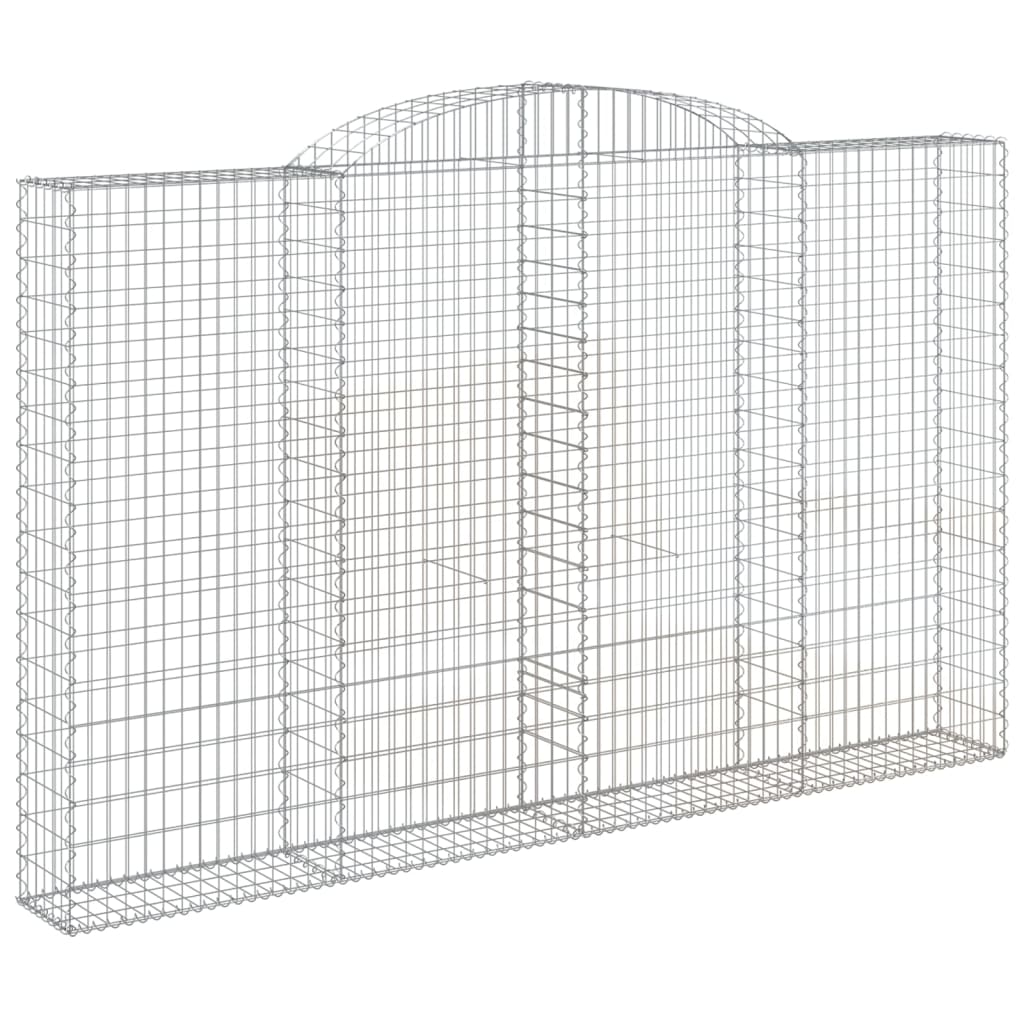 Gabionkurver buede 2 stk 300x30x180/200 cm galvanisert jern