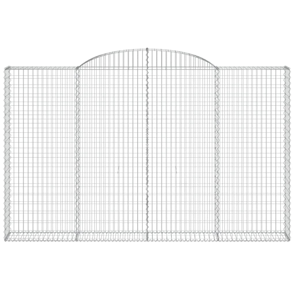 Gabionkurver buede 2 stk 300x30x180/200 cm galvanisert jern