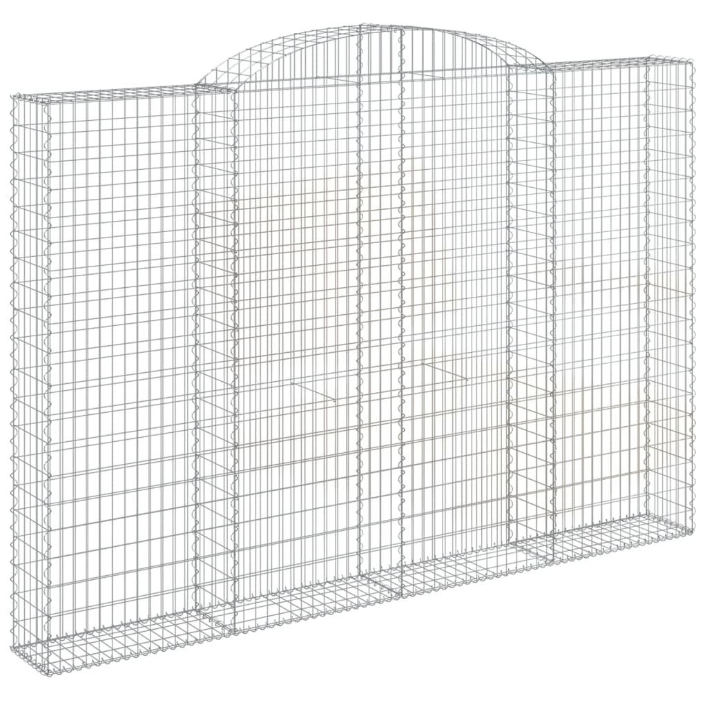 Gabionkurver buede 4 stk 300x30x200/220 cm galvanisert jern