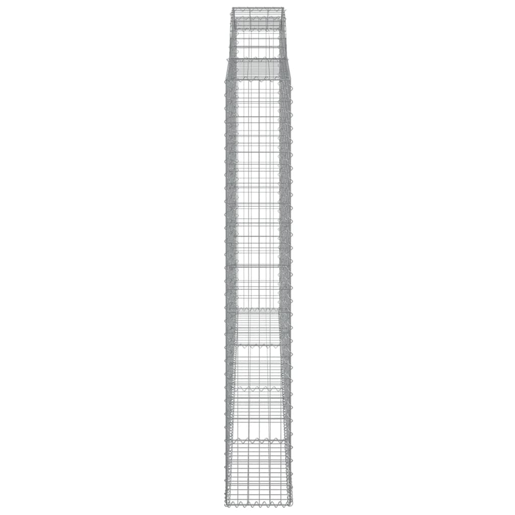 Gabionkurver buede 4 stk 300x30x200/220 cm galvanisert jern