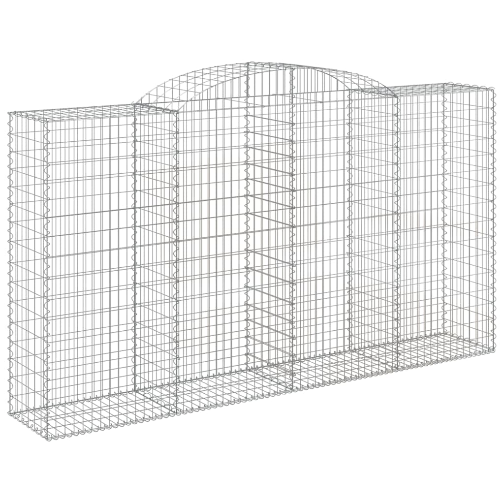Gabionkurver buede 17 stk 300x50x160/180 cm galvanisert jern