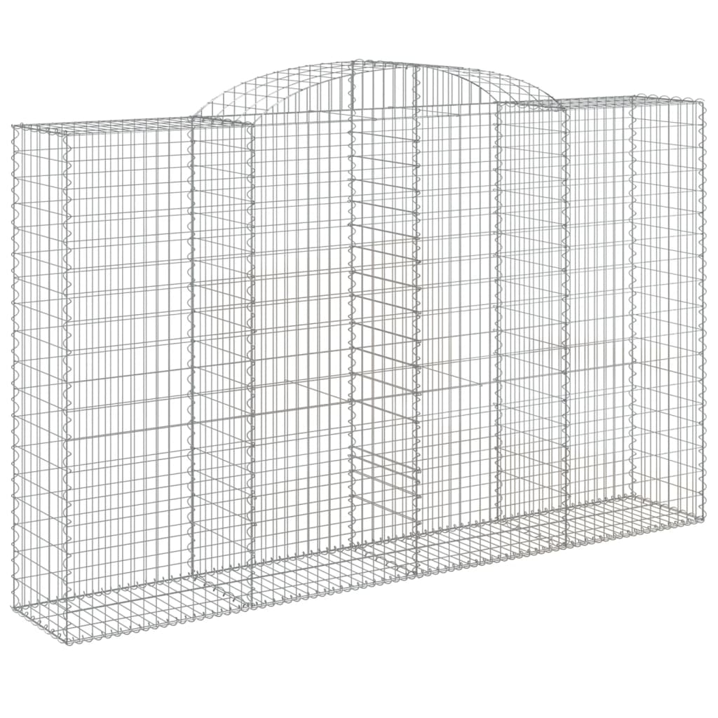 Gabionkurver buede 6 stk 300x50x180/200 cm galvanisert jern