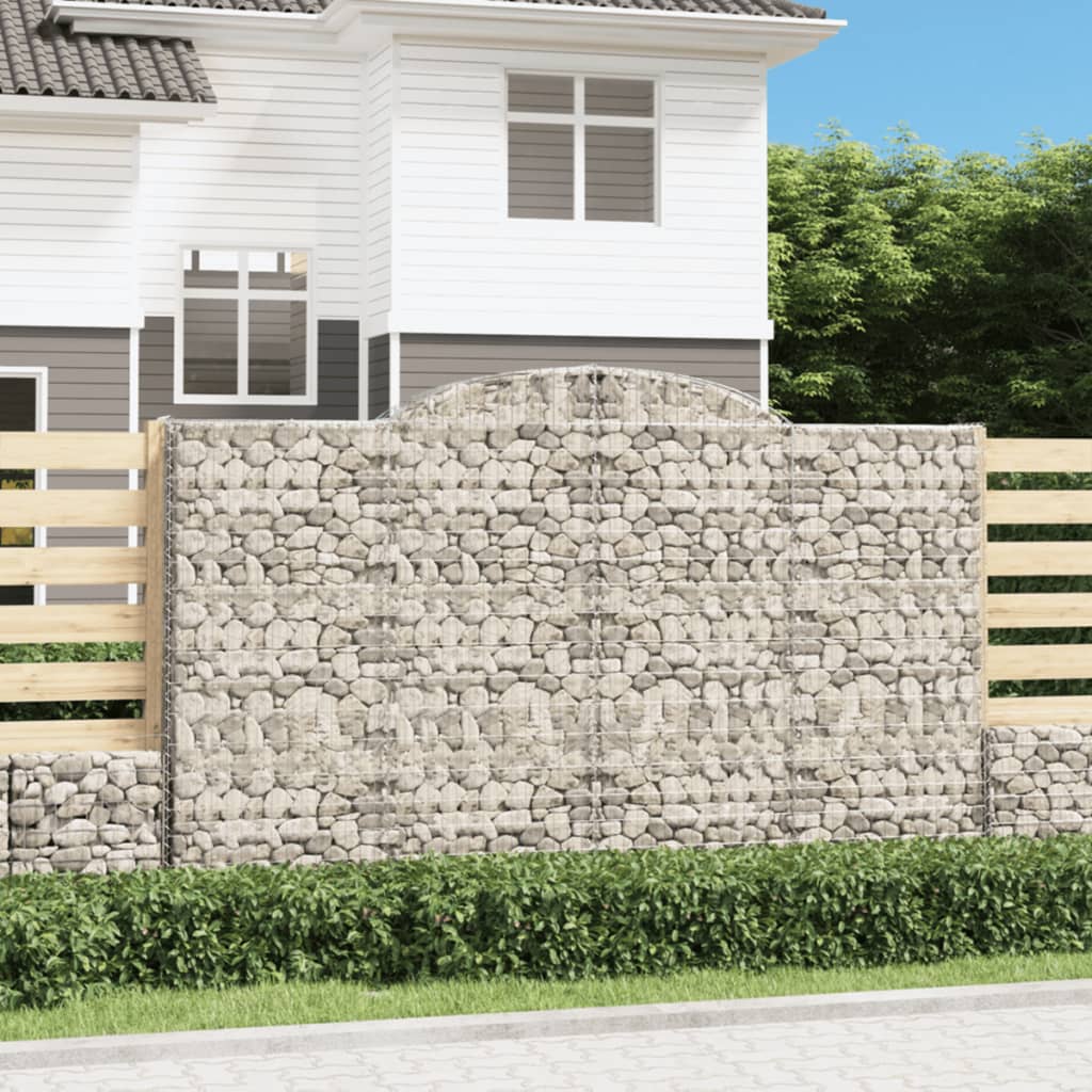 Gabionkurver buede 8 stk 300x50x180/200 cm galvanisert jern