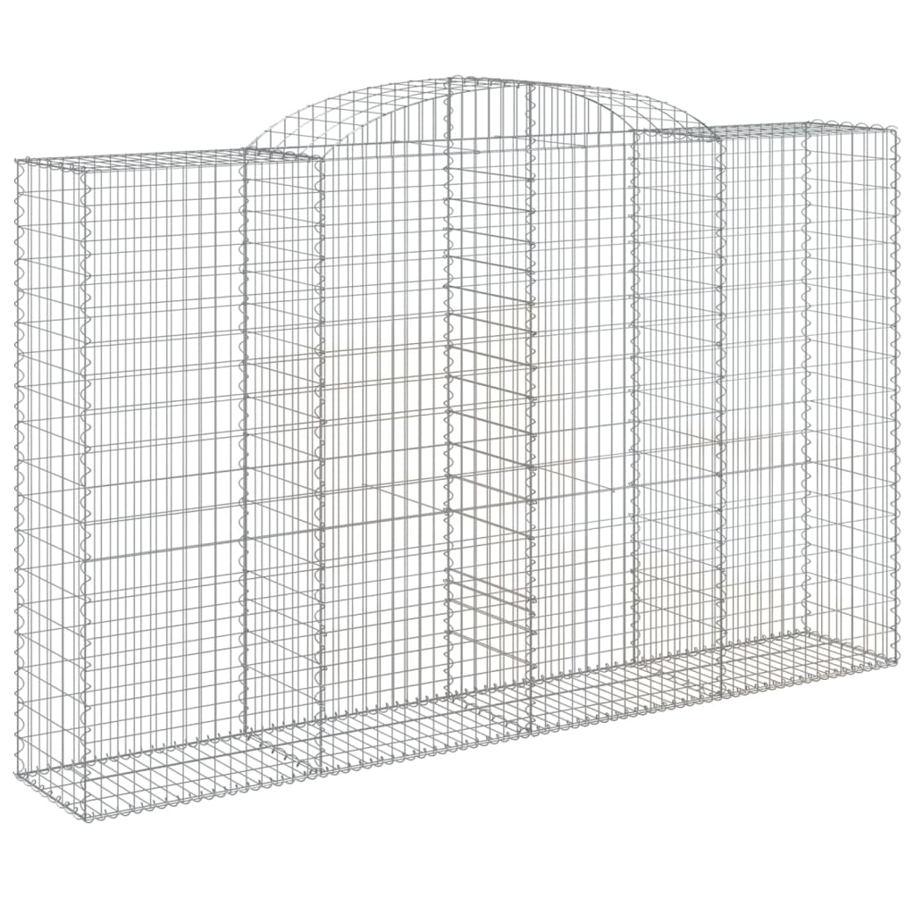 Gabionkurver buede 10 stk 300x50x180/200 cm galvanisert jern
