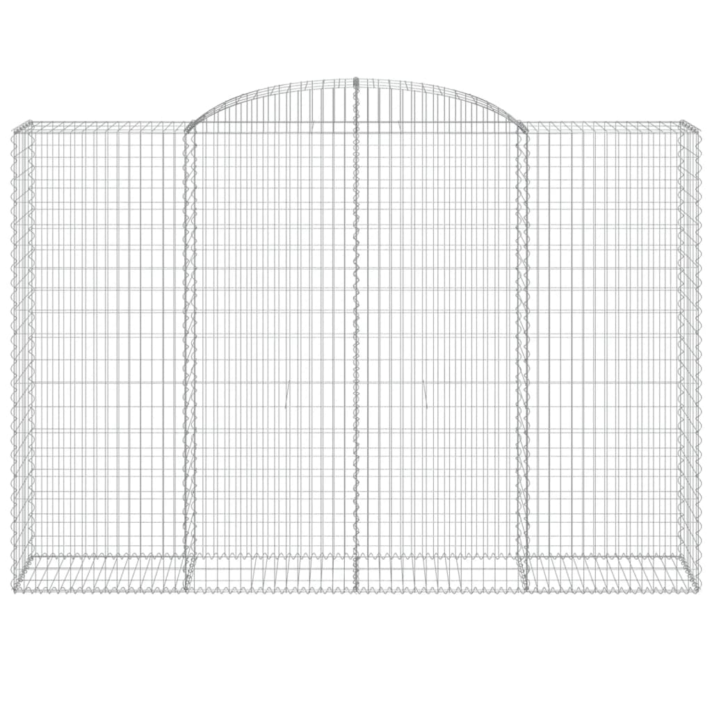 Gabionkurver buede 6 stk 300x50x200/220 cm galvanisert jern