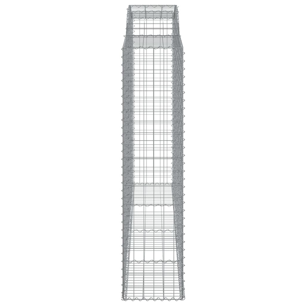 Gabionkurver buede 10 stk 300x50x200/220 cm galvanisert jern vidaXL