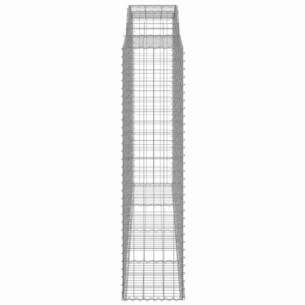 Gabionkurver buede 12 stk 300x50x200/220 cm galvanisert jern vidaXL
