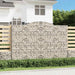 Gabionkurver buede 12 stk 300x50x200/220 cm galvanisert jern vidaXL