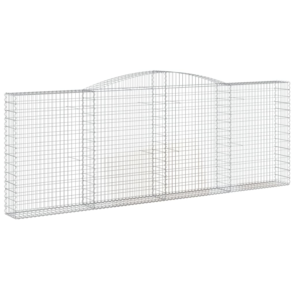 Gabionkurver buede 3 stk 400x30x140/160 cm galvanisert jern