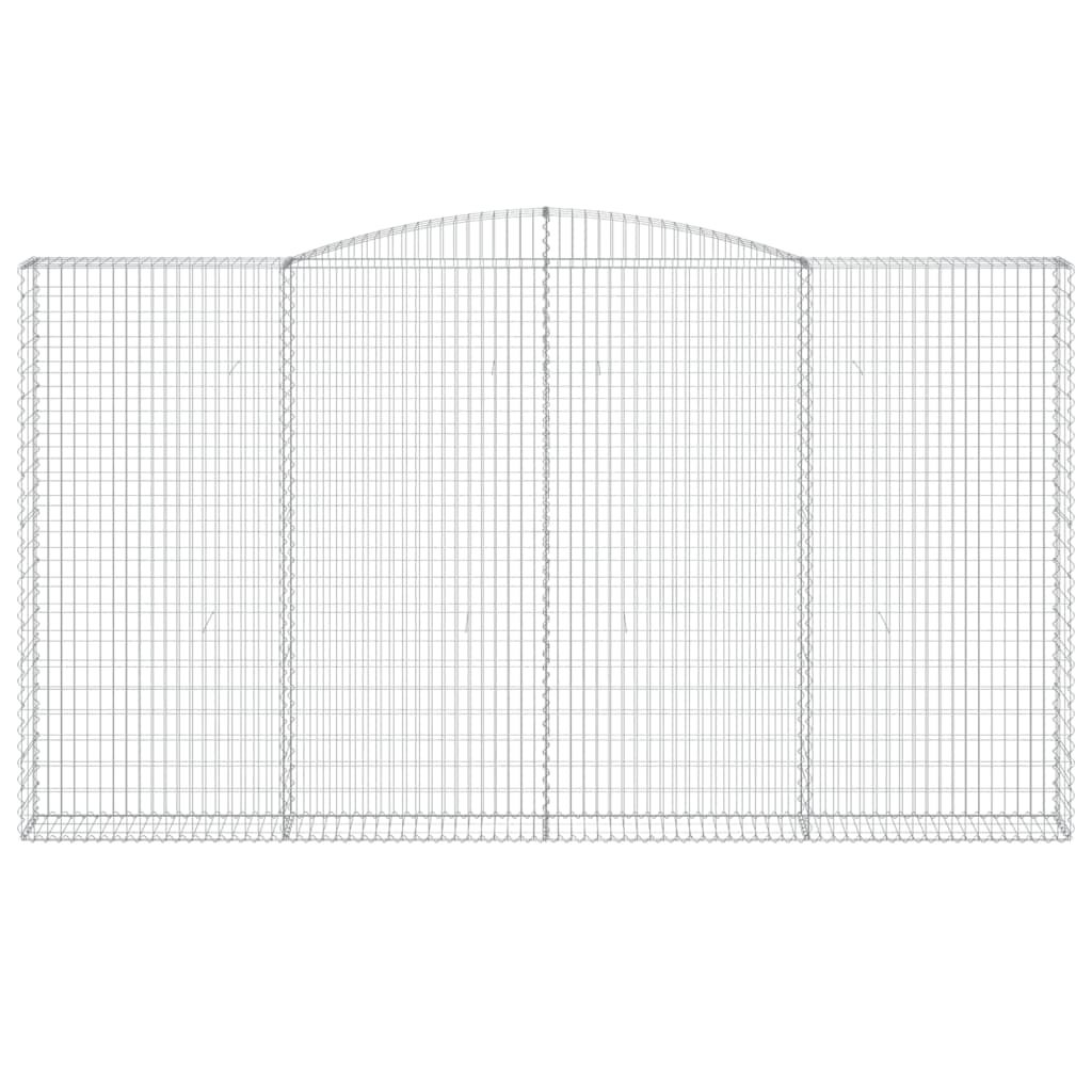 Gabionkurver buede 7 stk 400x30x220/240 cm galvanisert jern