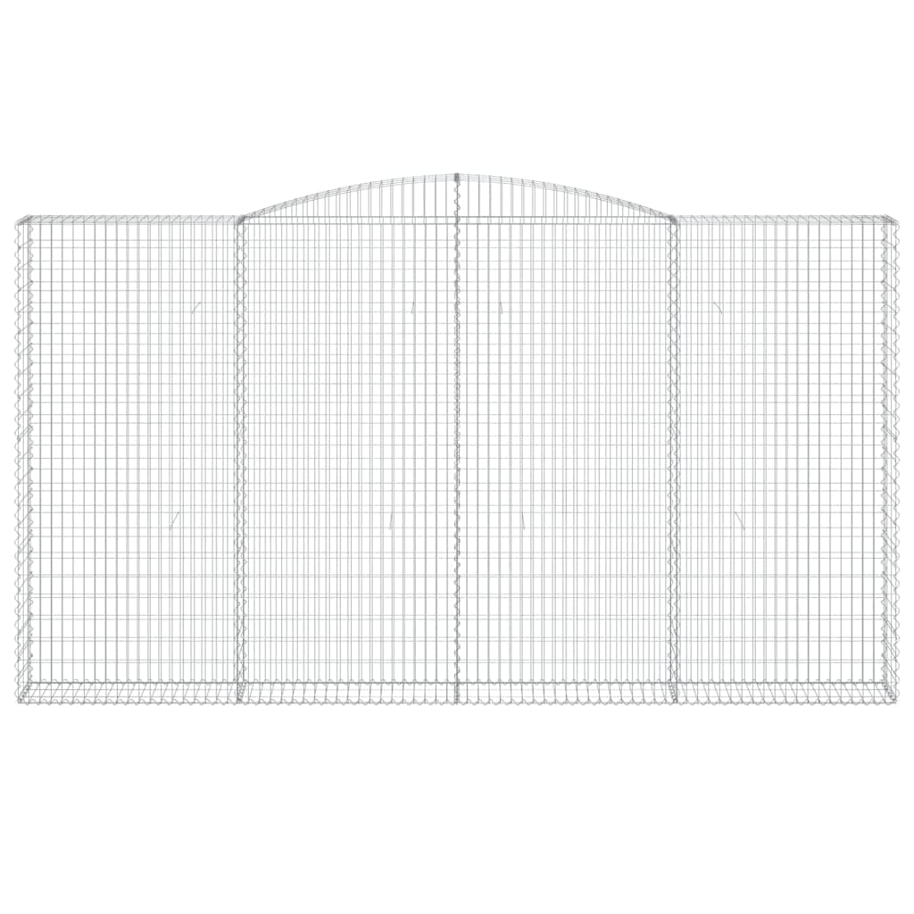 Gabionkurver buede 10 stk 400x30x220/240 cm galvanisert jern