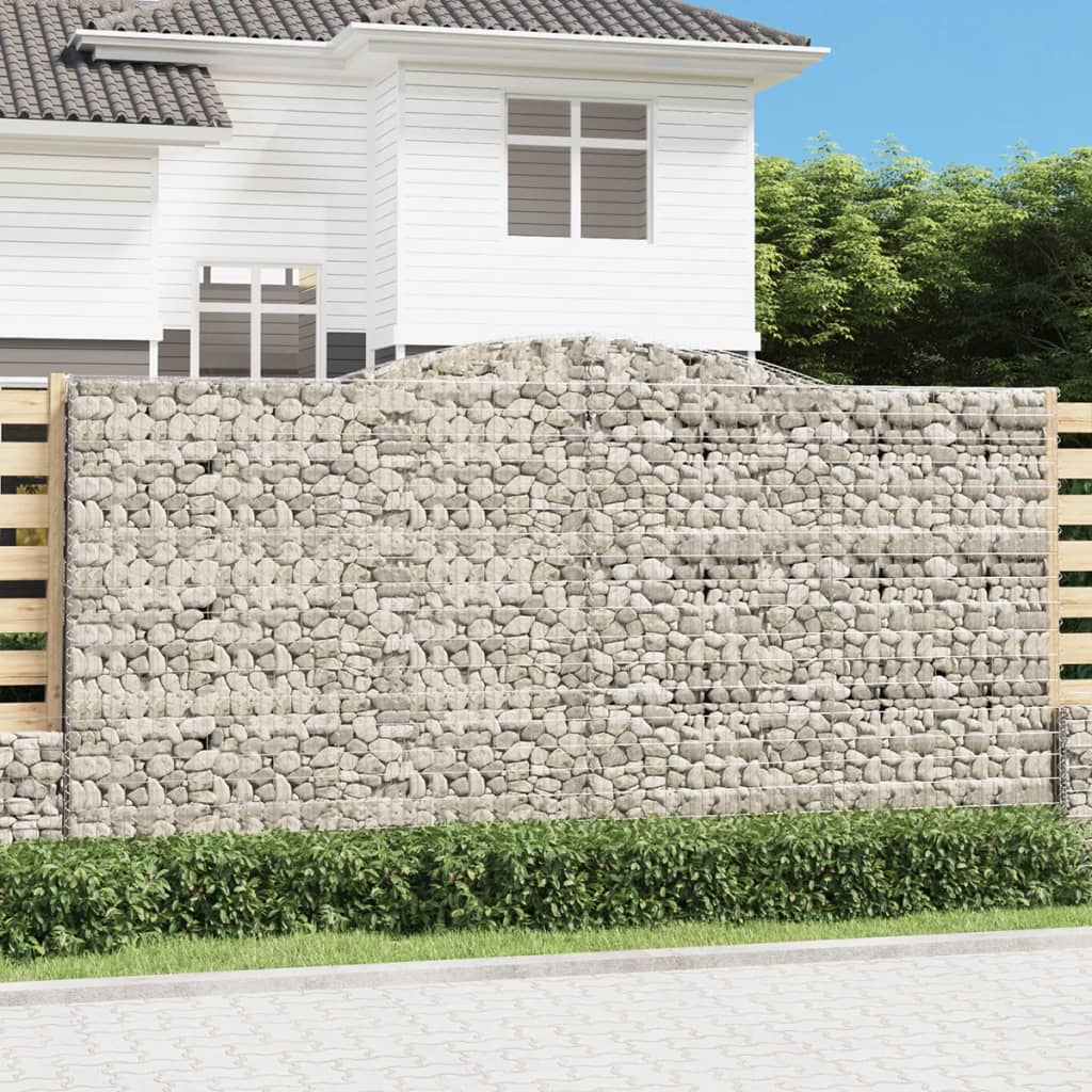 Gabionkurver buede 10 stk 400x50x200/220 cm galvanisert jern