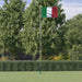 Italiensk flagg og stang 6,08 m aluminium