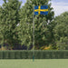 Svensk flagg og stang 6,08 m aluminium