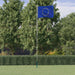 Europeisk flagg og stang 6,08 m aluminium