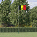 Belgisk flagg og stang 5,5 m aluminium