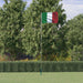 Italiensk flagg og stang 5,5 m aluminium