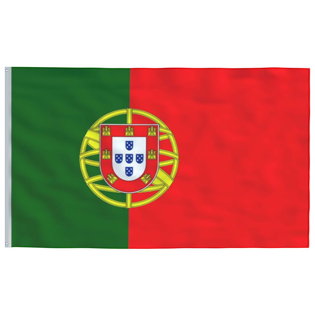 Portugisisk flagg og stang 5,5 m aluminium