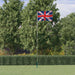 Britisk flagg og stang 5,5 m aluminium