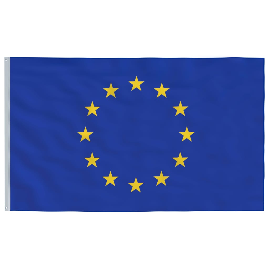 Europeisk flagg og stang 5,5 m aluminium