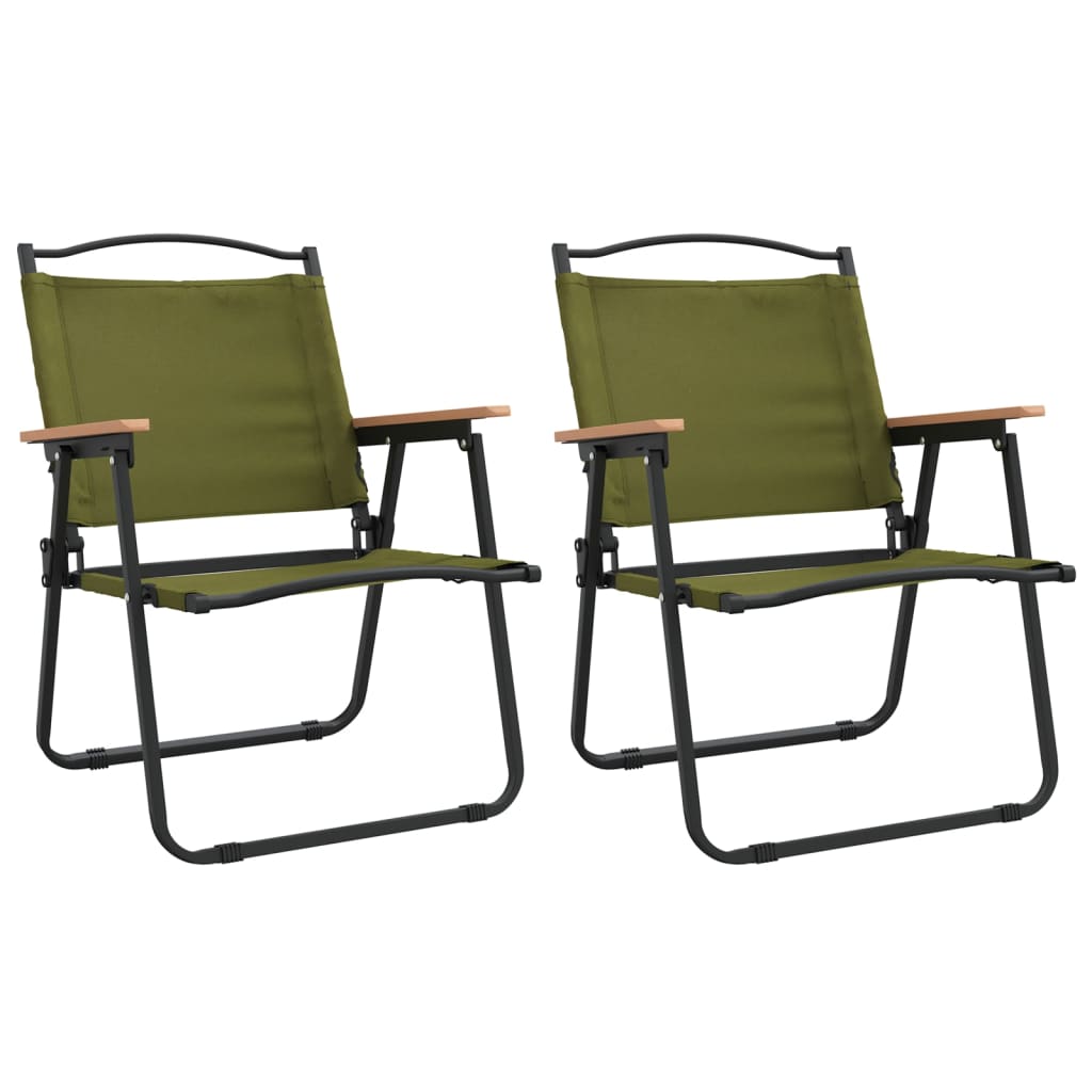 Campingstoler 2 stk grønn 54x55x78 cm oxfordstoff vidaXL