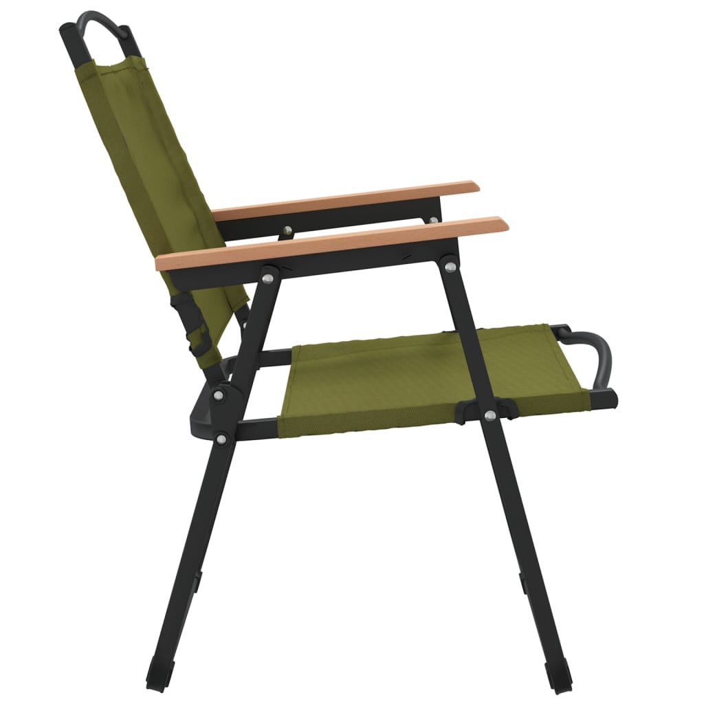 Campingstoler 2 stk grønn 54x55x78 cm oxfordstoff vidaXL