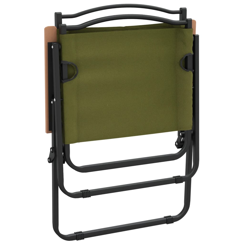 Campingstoler 2 stk grønn 54x55x78 cm oxfordstoff vidaXL